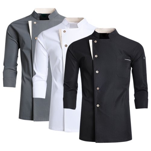 Afbeelding van Professioneel Kookuniform Herfst-Winter: Warme, Comfortabele Keukenkleding voor Chefs, Obers en Cateringpersoneel