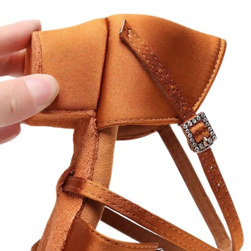 Zdjęcie Dziecięce Buty Do Tańca Dla Dziewcząt – Eleganckie Sandały Do Salsy, Tanga i Tańca Towarzyskiego z Obcasem 3,5 cm