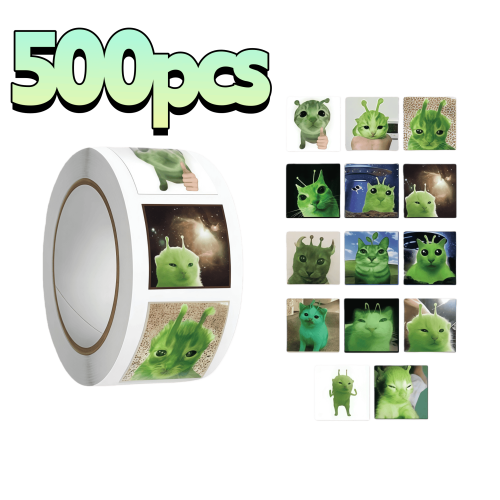 Image de Autocollants Chat Extraterrestre - 500 Pièces