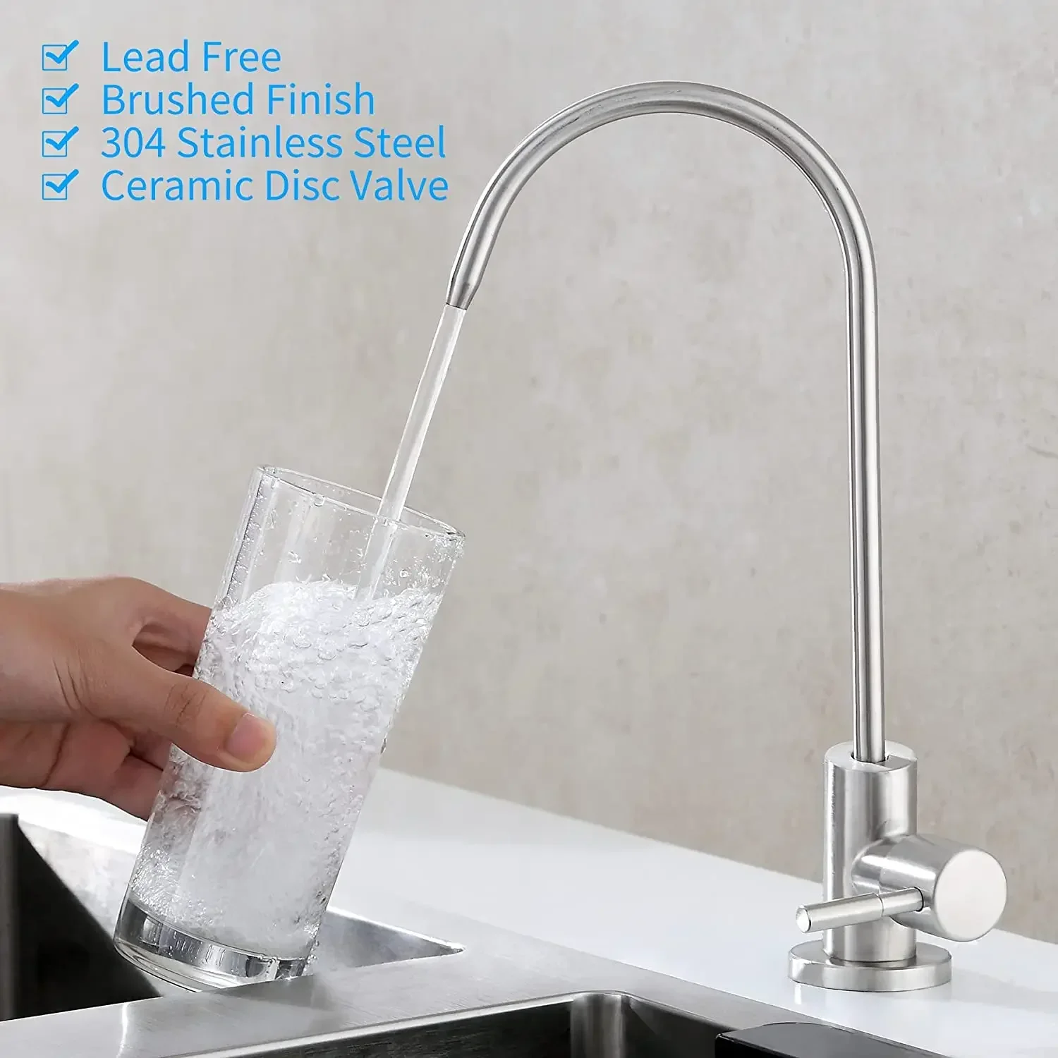 Immagine di Rubinetto con Filtro Acqua Integrato, Purificatore Senza Piombo per Sistemi di Osmosi Inversa e Filtrazione Domestica – Rubinetto RO da Cucina di Alta Qualità