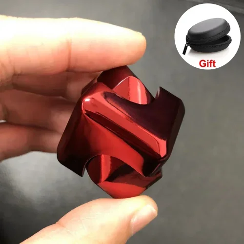 Imagen de Giroscopio giratorio con forma de cubo de Metal para adultos, juguetes antiestrés para oficina, hogar, viaje, Spinner portátil, regalos de navidad