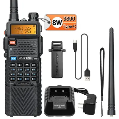 Image de Baofeng UV-5R 8W - Talkie-Walkie Double Bande VHF/UHF