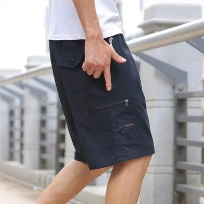 Image de Short Cargo Homme Coton Respirant - Style Décontracté Été