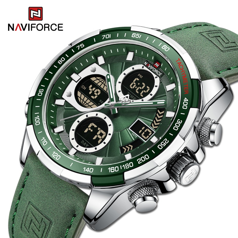 Imagen de NAVIFORCE-relojes deportivos para hombre, reloj de pulsera de acero inoxidable dorado de lujo, milit...