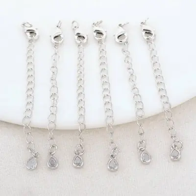Image de Chaîne d'Extension Or 14K - 6 Pièces avec Fermoirs à Homard