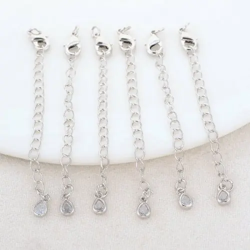 Image de Chaîne d'Extension Or 14K - 6 Pièces avec Fermoirs à Homard
