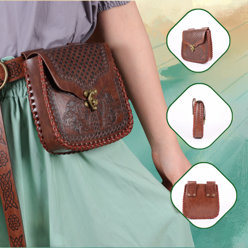 Afbeelding van Middeleeuwse Retro Heuptas Viking Stijl Hangende Riem Portemonnee Ridder Heuptasje Draagbare Mannen Vrouwen Geldzakje Kostuum Rekwisieten