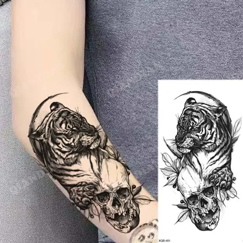 Image de Tatouage Temporaire Lion Imperméable - Style Masculin