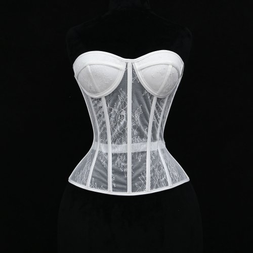 Afbeelding van Elegante Strapless Korset met Kanten Detail