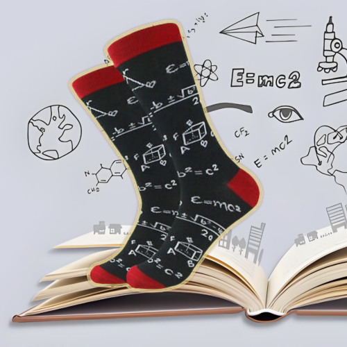 Imagen de Calcetines Unisex con Diseño Científico y Matemático: Estilo Divertido y Original para Todo el Año
