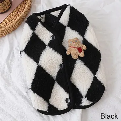Image de Manteau Polaire Plaid pour Chien - Tenue Hivernale Mignonne