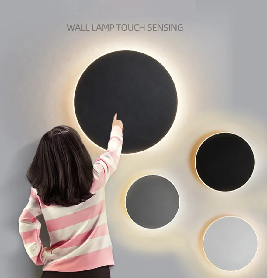 Image de Lampe Murale LED Rond avec Interrupteur Tactile