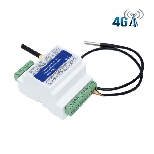 Imagen de Interruptor de Relé GSM 4G LTE Cat 1 con Monitoreo Remoto, Control de Acceso T201 y Sensor de Temperatura con Alerta de Falta de Energía