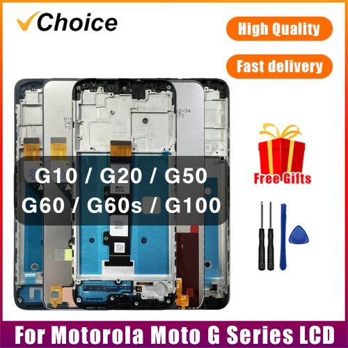 Zdjęcie Wyświetlacz LCD z ekranem dotykowym dla Motorola Moto G10, G20, G30, G50, G60, G100