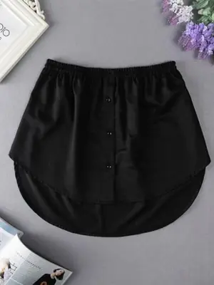 Image de Jupe Fausse Chemise avec Sous-Jupe Amovible - Style Irregular & Chic