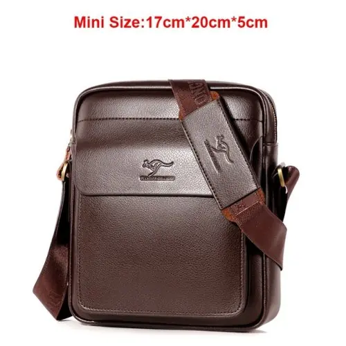 Image de Sac Bandoulière Homme Luxe Cuir - Noir & Marron
