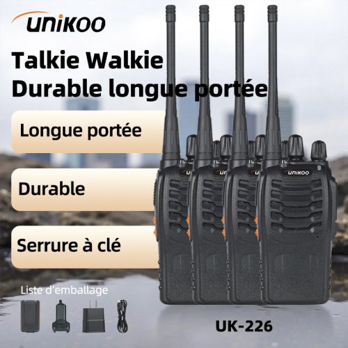 Image de Talkie-Walkie Portable Longue Portée - Set de 4 Radio PMR pour Camping