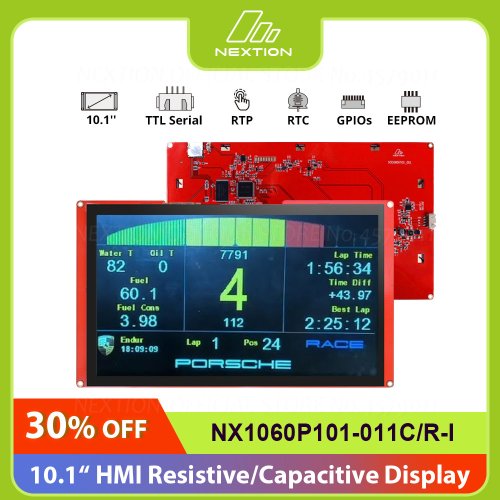Imagen de Pantalla táctil Nextion 10.1" NX1060P101-011C - HMI inteligente sin carcasa
