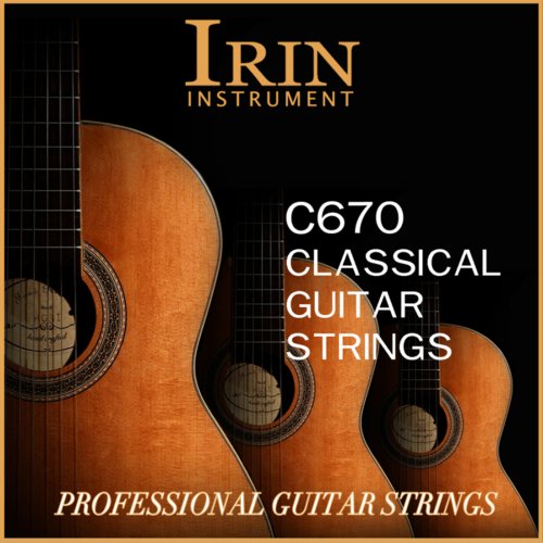 Bild von Irin C670 Klassische Gitarrensaiten – Transparente Nylon-Saiten mit Silberkern für klassische Gitarren, hochwertige Ersatzsaiten für Musiker und Anfänger