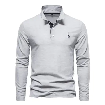 Image de Polo Homme Cerf Brodé - Style Élégant & Décontracté