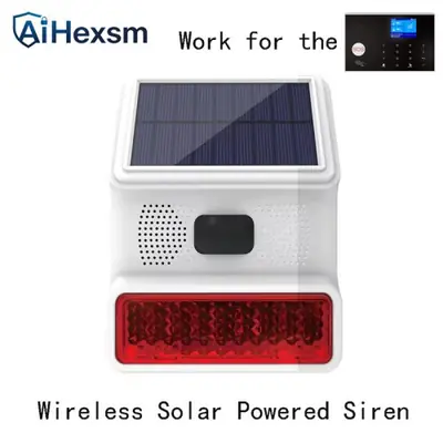 Image de Sirène Solaire 100dB avec LED Clignotante - Alarme Extérieure Étanche