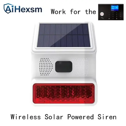 Image de Sirène Solaire 100dB avec LED Clignotante - Alarme Extérieure Étanche