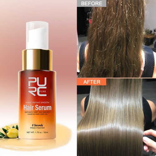 Imagen de PURC Magic-suero para el cabello liso instantáneo, reparación nutritiva, aceite para el cabello dañado sin enjuague, cuidado del cabello suave Anti-Frizz