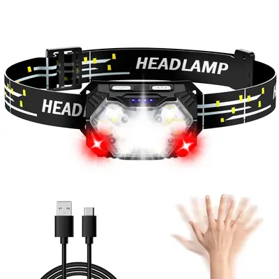 Image de Lampe Frontale LED 1500LM Rechargeable - Idéale Pêche & Camping