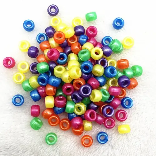 Image de Perles Lumineuses Acryliques 8x6mm - Kit Créatif pour Bracelets