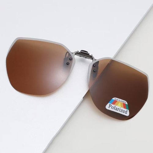 Imagen de Gafas de Sol Polarizadas con Clip para Hombres y Mujeres, Gafas Fotocromáticas para Conductor de Coche, Gafas de Visión Nocturna con Diseño Cuadrado Vintage Antideslumbrantes