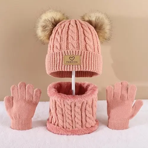 Image de Ensemble Hiver Enfant - Bonnet, Écharpe & Gants Chauffants