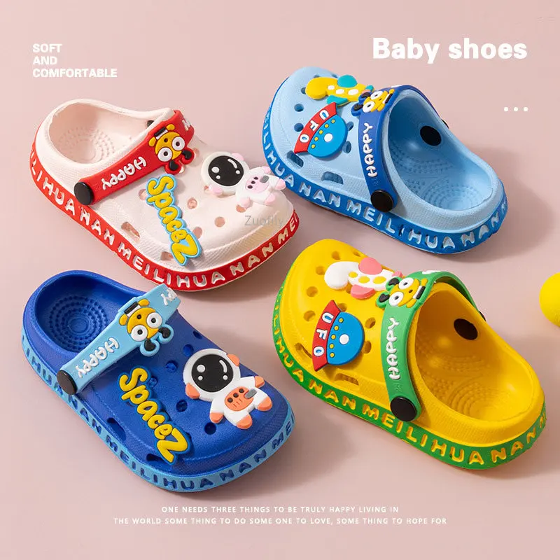 Afbeelding van Leuke Kinder Tuinschoenen met Cartoon Motief - Zachte EVA Strand Sandalen voor Baby's en Peuters, Hoge Kwaliteit Zomer Slippers voor Outdoor Gebruik