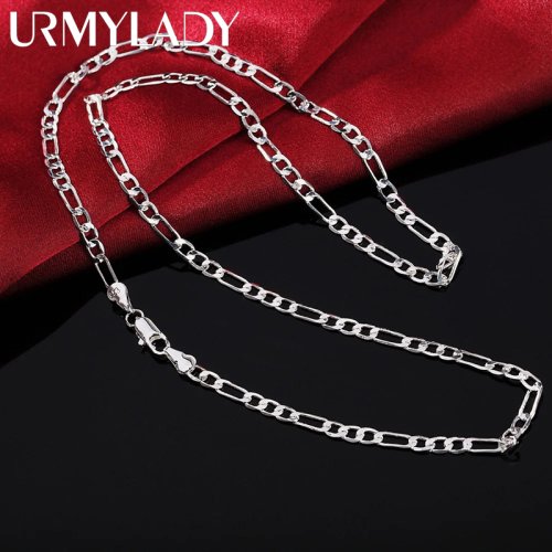 Image of Elegant 925 Sterling Silver 4mm Fine Chain Necklace for Women – 16 to 30 Inches Adjustable Length, Perfect for Parties, Weddings, and Christmas Gifts
