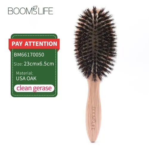 Image de Brosse à Cheveux en Poils de Sanglier - Démêlante & Lissante