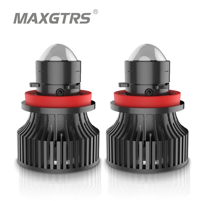 Immagine di 2 pz Automotive H7 H11 9005 9006 Faro Laser Lampadina Mini Lente Del Proiettore Luce Auto LED Fendinebbia 3000K Oro LED H7 H8 HB3 HB4