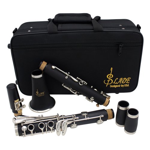 Imagen de SLADE Bb clarinete 17 teclas baquelita instrumento de viento de madera profesional clarinete Tenor con caja lengüeta pi