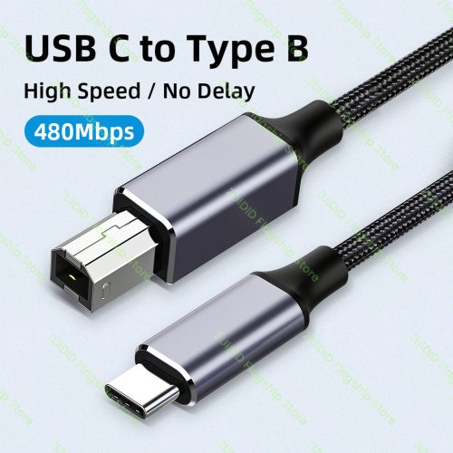 Zdjęcie Kabel USB-C do USB-B – szybkie połączenie z drukarką i skanerem