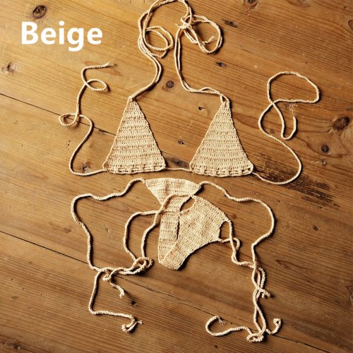 Afbeelding van Handgehaakte bikiniset dames sexy strandbadmode Boheems badpak 2-delig bikini badmode badpak