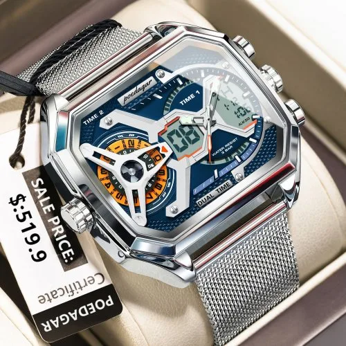 E106 Zilver Blauw