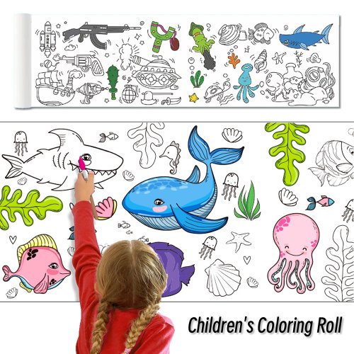 Image of Natural Art & Creativity Roll for Kids – Eco-Friendly Sticky Coloring Paper for DIY Drawing and Painting Activities