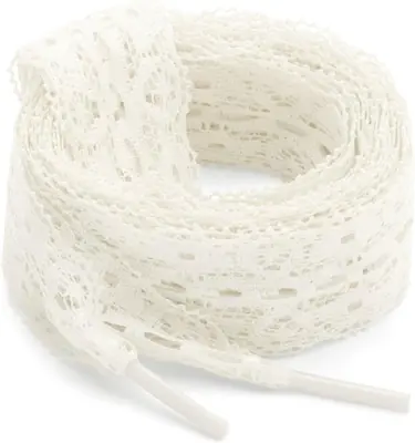 Image de Lacets Dentelle Soie 3cm - Blanc & Noir pour Filles