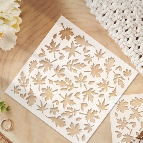 Imagen de Plantilla Reutilizable de Hoja de Arce para Pintura en Aerógrafo – Diseño Creativo de Otoño Ideal para Manualidades DIY