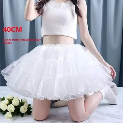 Crinoline Lolita Ultra-Volumineuse - Sans Fil, Invisible