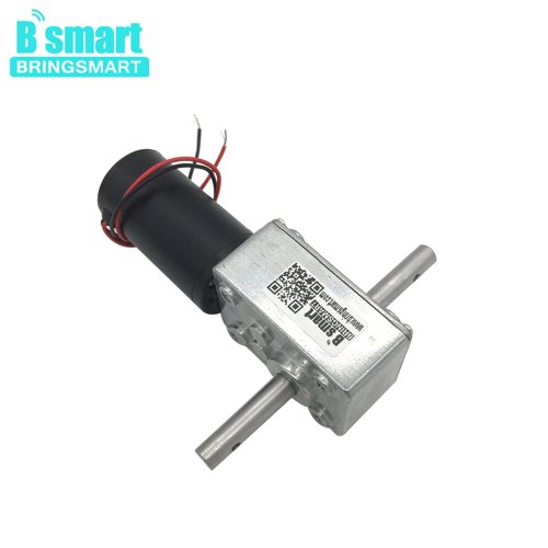 Immagine di Motore Riduttore DC 12V/24V con Doppio Albero 33mm, Ingranaggio a Vite Senza Fine Autobloccante, 12-470 RPM, Modello 5840 31ZY per Applicazioni Personalizzate
