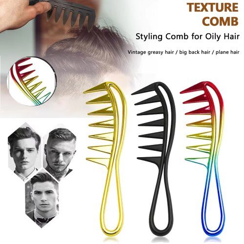 Image de Peigne Barbier Homme - Huile + Peigne Large Dent Requin