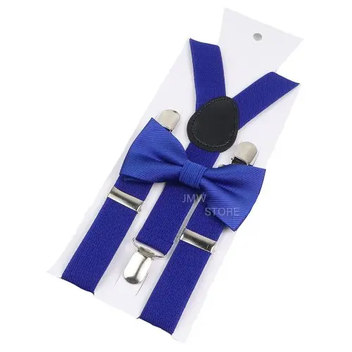 Image de Bretelles en Cuir Marron avec Nœud Papillon - Élégance & Confort