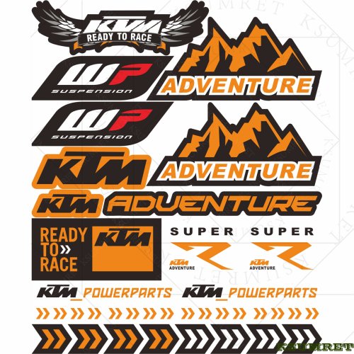Zdjęcie Naklejka z oficjalnym logo motocykla KTM – elegancka dekoracja dla miłośników motocykli