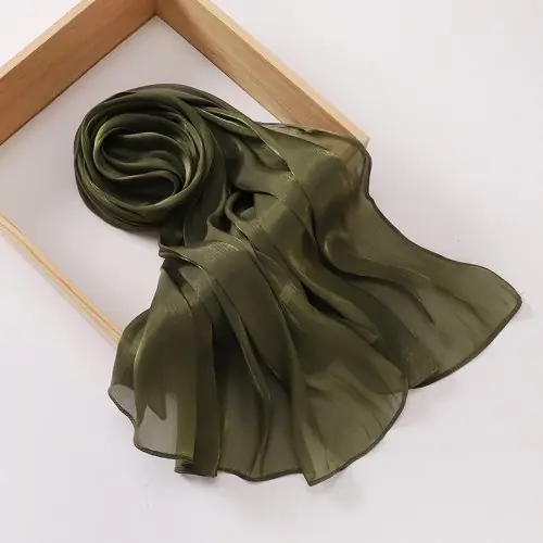 Image de Hijab en Mousseline de Soie - Élégant & Confortable