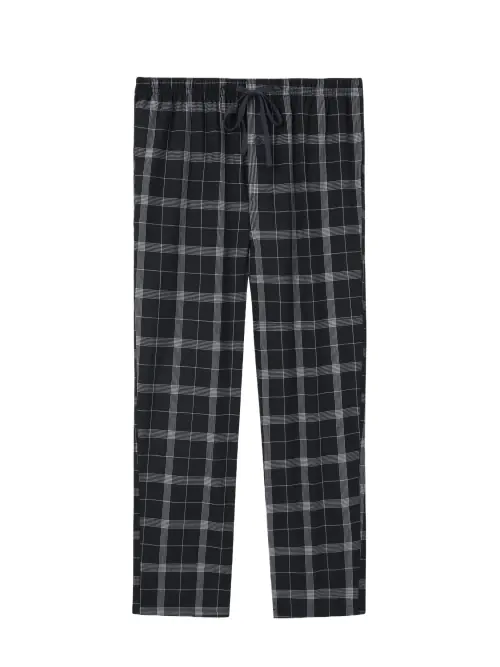 Image de Pantalon de Pyjama Homme Coton Doux à Carreaux