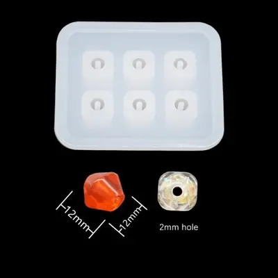 Image de Moule Silicone Perles 6 Compartiments - 9mm, 12mm, 16mm
